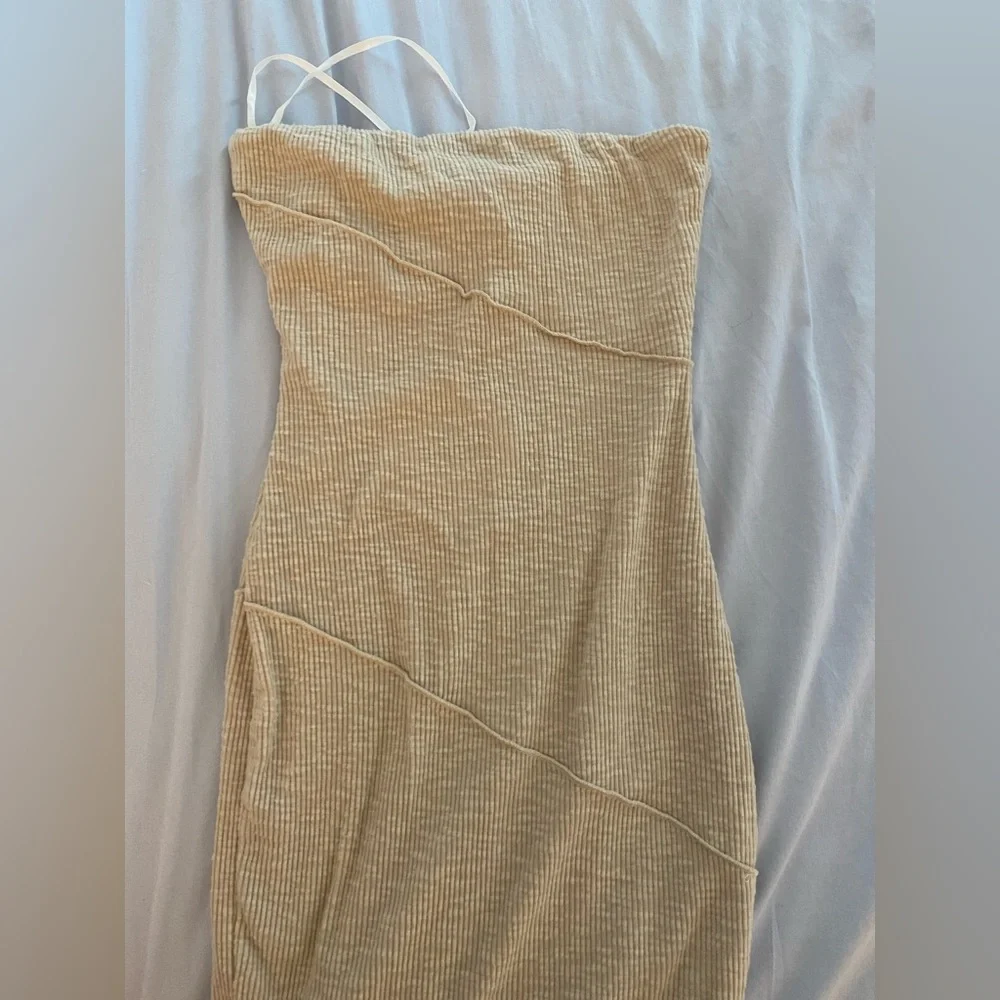 *NWT* Princess Polly Ribbed Maxi Oscar Dress - Oatmeal - Picture 5 of 8